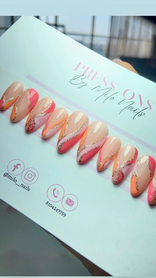 Festive glitter nails