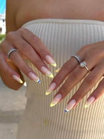 Yellow french with print