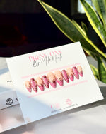 Rose gold cat eye nails