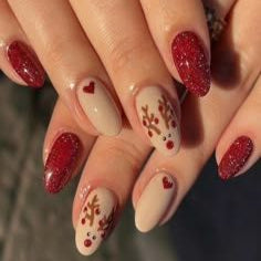 Deer christmas nails