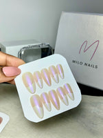 White tips with chrome(24pcs)
