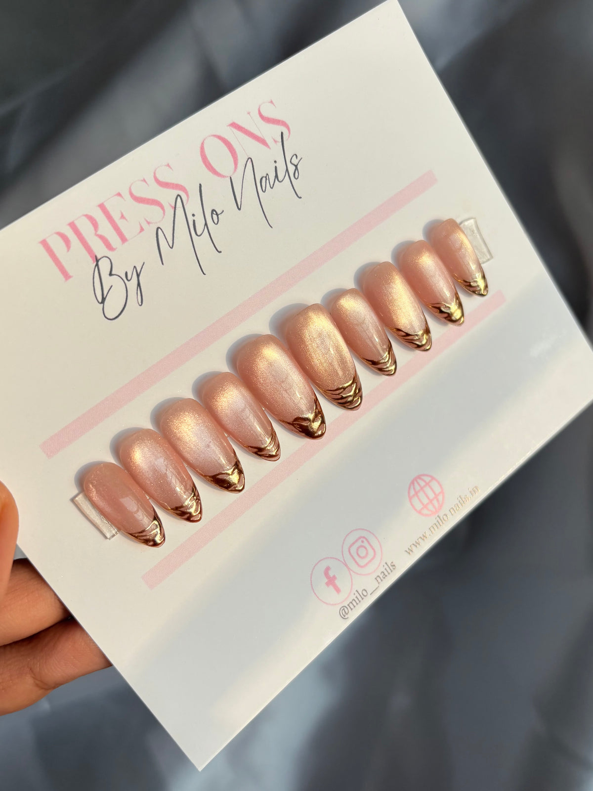 Pink cateye with chrome tips