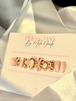 Nude chrome cateye nails