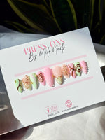 Pink chrome summer nails