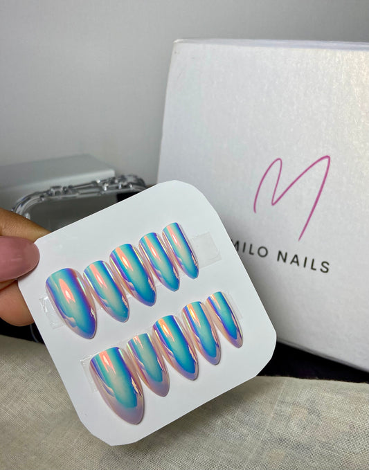 Chrome nails nails (24 pcs)