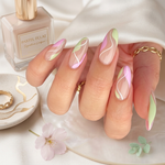 Yellow and pink swirls