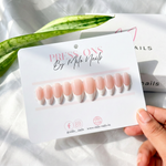 Classic french tips - Handmade Press Ons