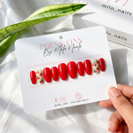 picnic red - Handmade Press Ons