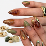 Greek 3-d nails - Handmade Press Ons