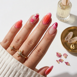 Pink french with starfish - Handmade Press Ons