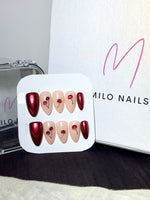 3-d cherry nails (24pcs)
