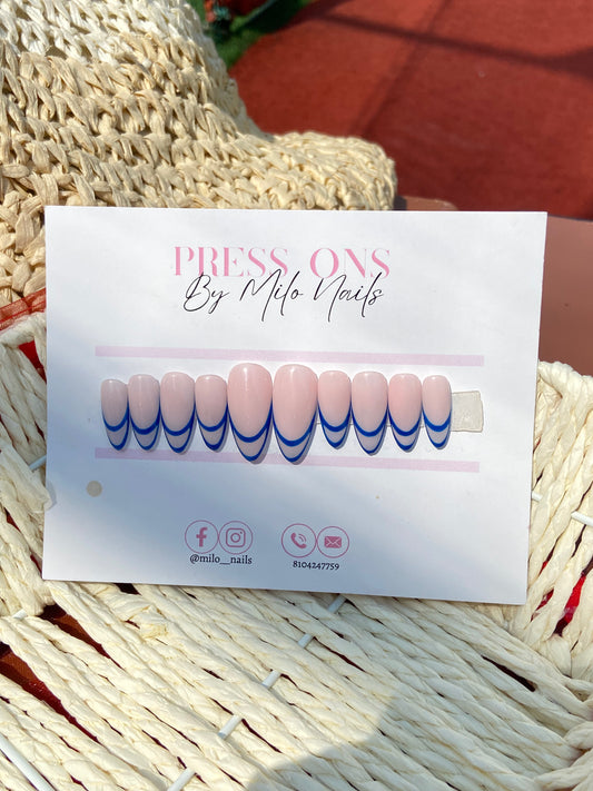 Electric blue double frenchies