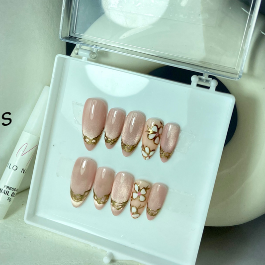 Pink cat eye with chrome