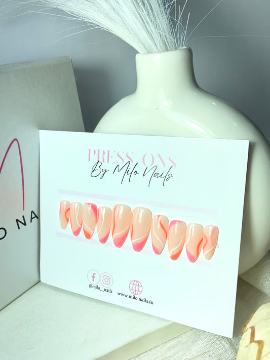 Pink and orange swirls