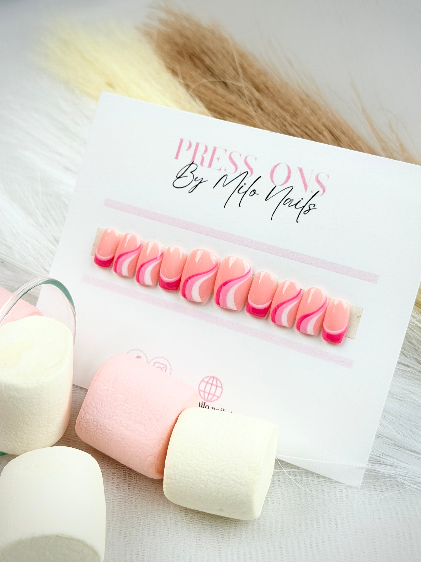 Pink swirls