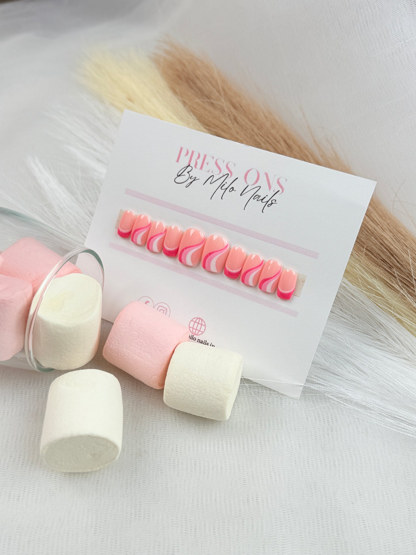 Pink swirls