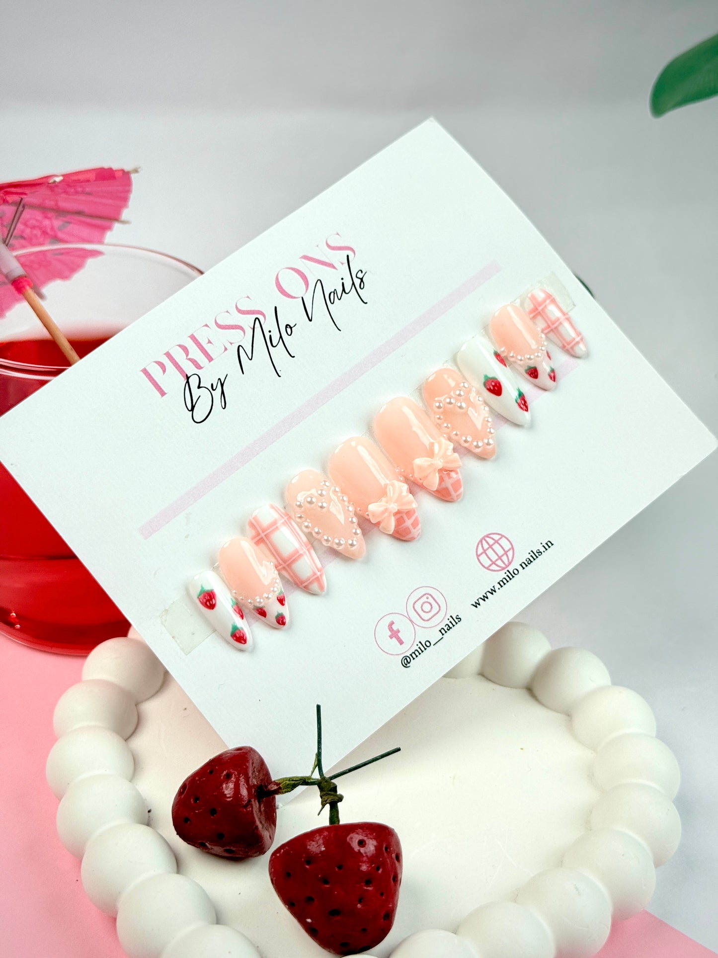 korean strawberry nails