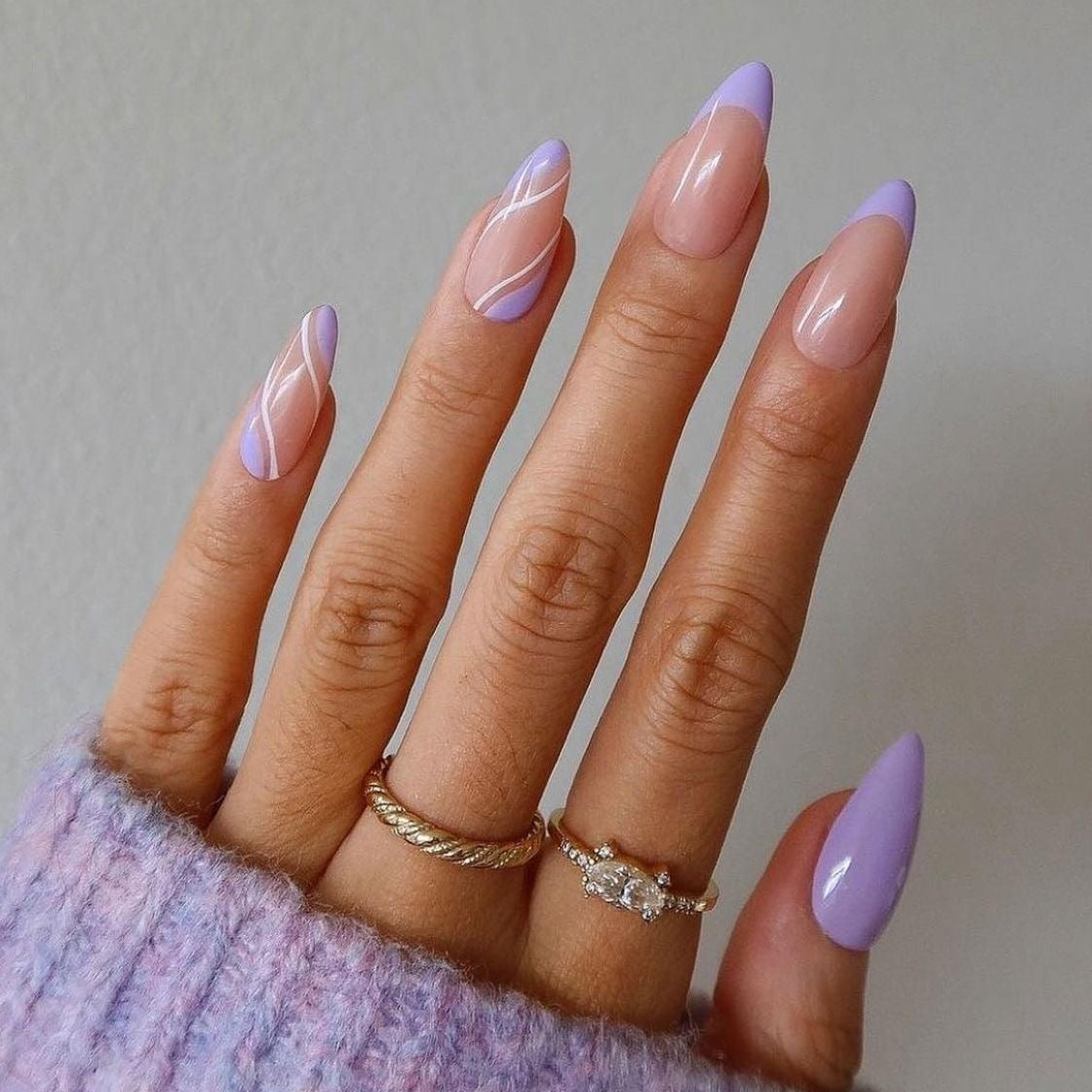 Lavendar swirls with tips