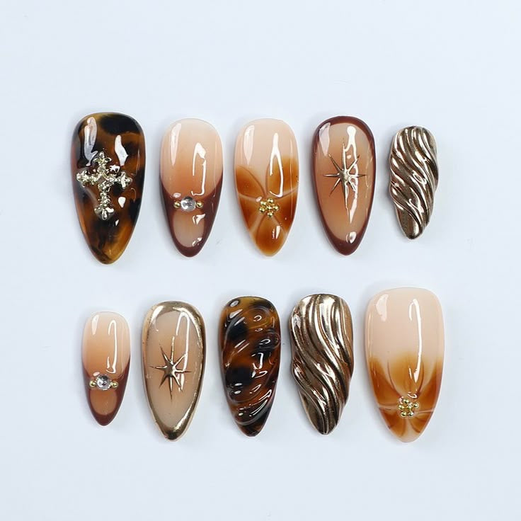Brown cross 3-d set
