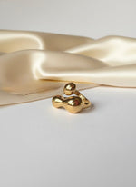 Molten Gold Teardrop Ring – 18K Gold-Plated Sculptural Design