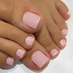 Soft pink handmade Toe nails ( 12 pieces)
