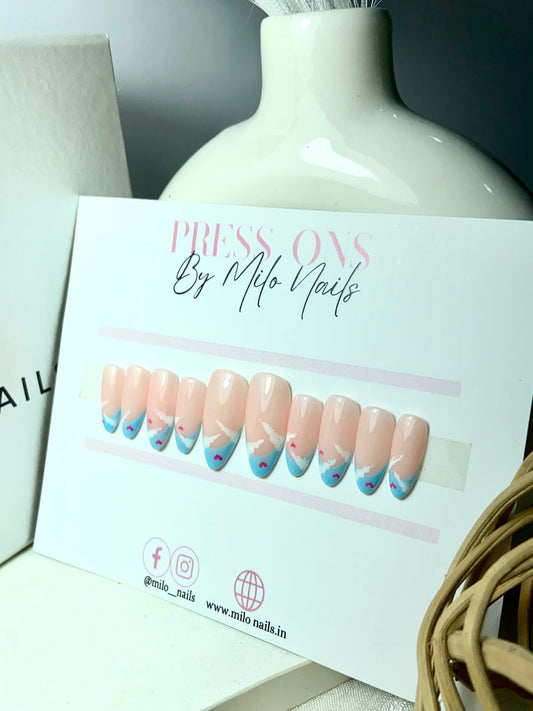 Blue tips with clouds