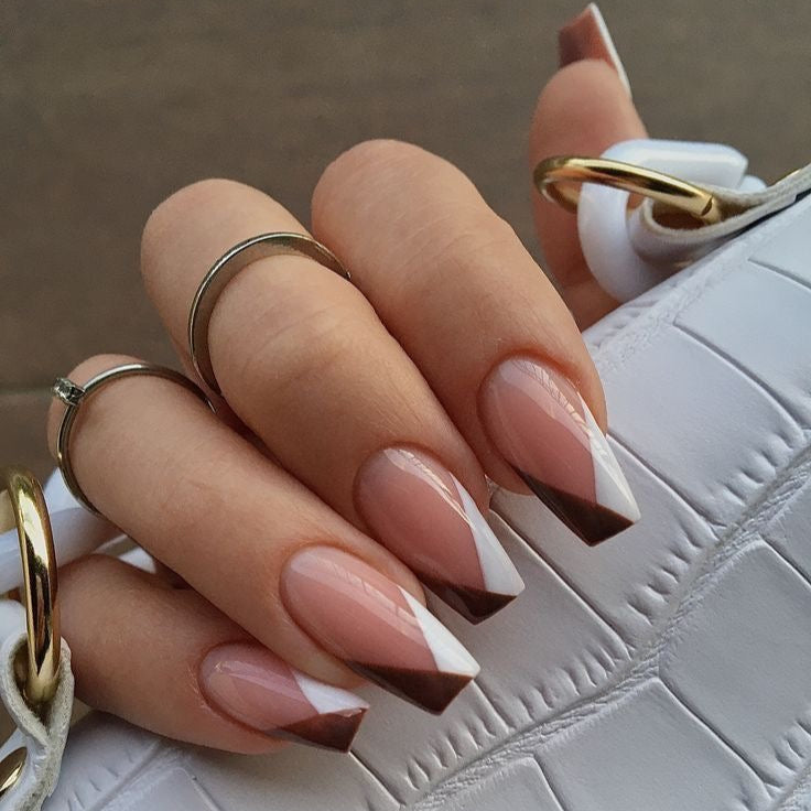 Brown white tips_