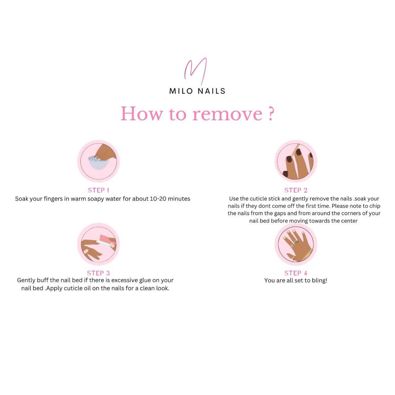 Light pink multi-design set