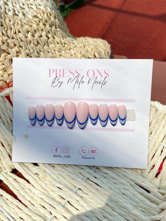 Electric blue double frenchies