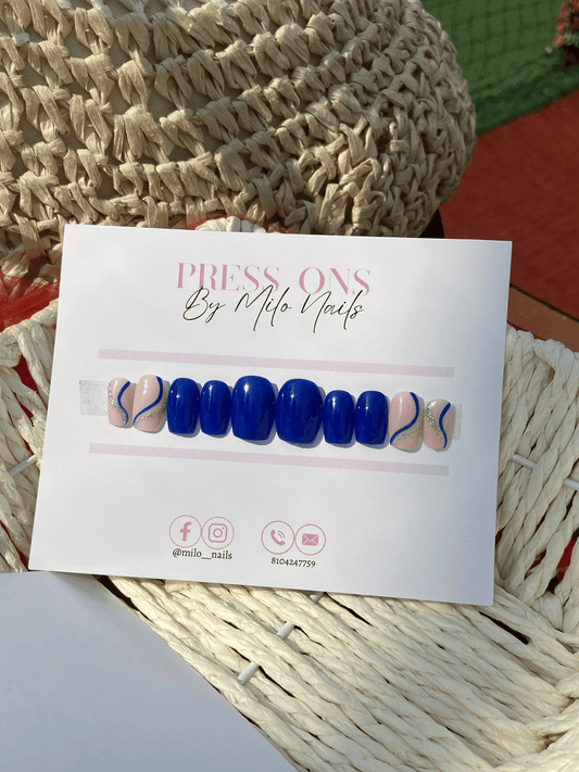 Electric blue swirls