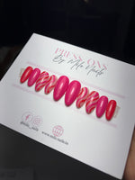 Hot pink-orange swirls