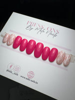 Hot pink-white swirls