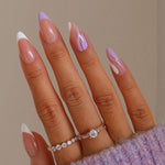 Lavendar and white swirls