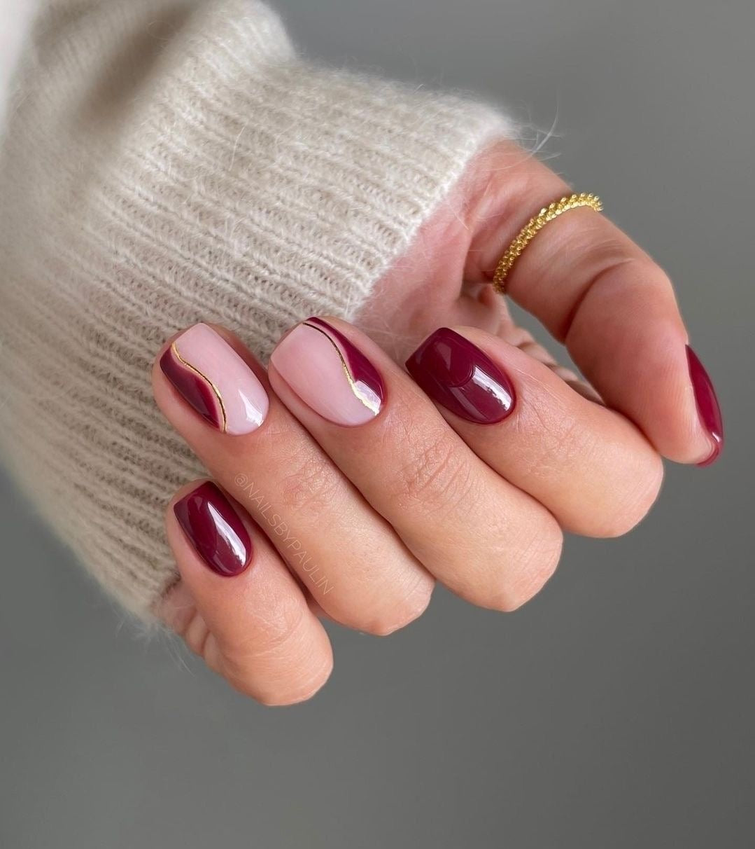 Maroon chrome and swirls
