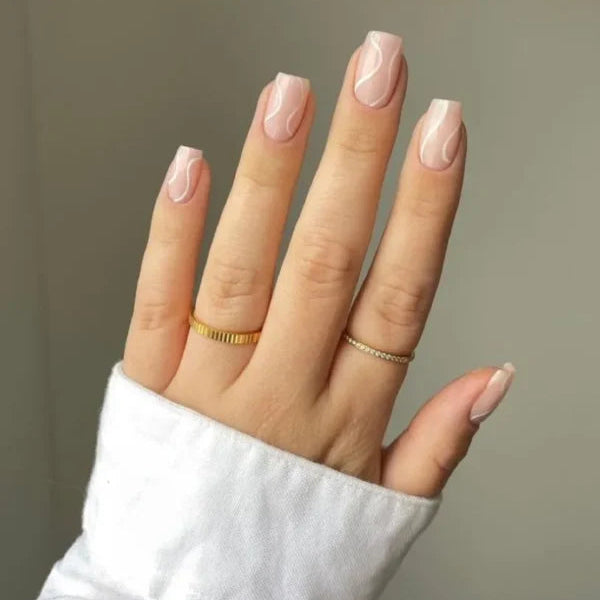 Minimal white swirls
