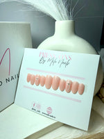 Nude minimal bow nails