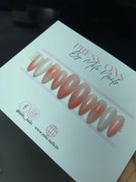 Nude minimal glitter nails