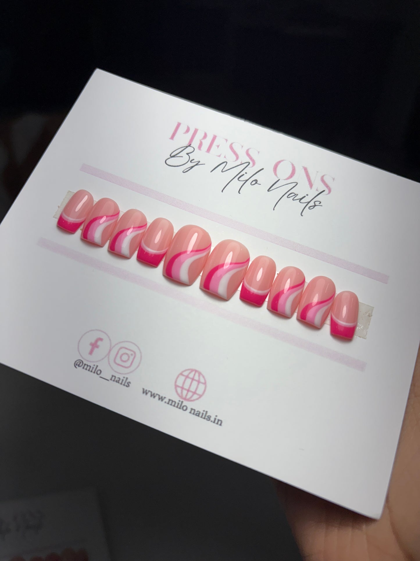 Pink swirls