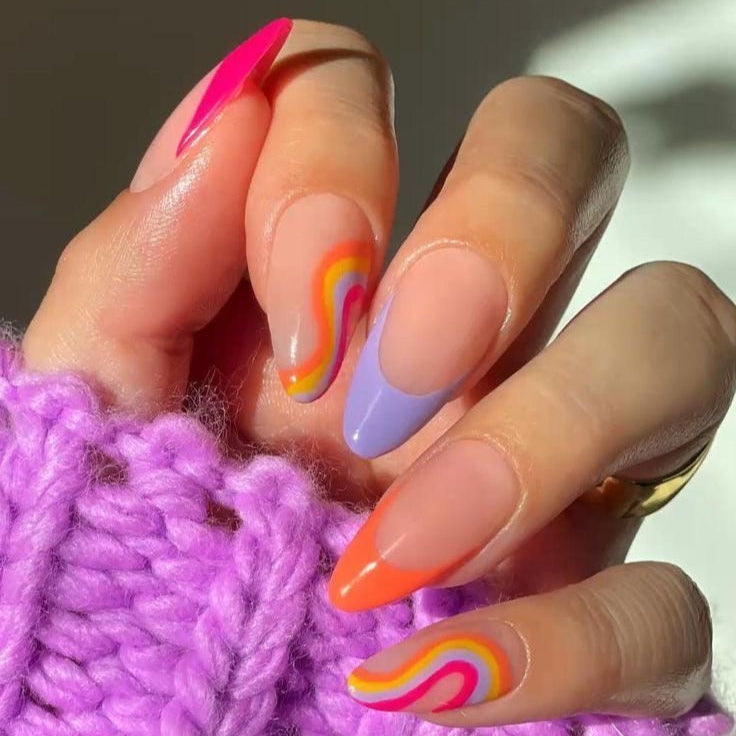 Pastel colour swirls