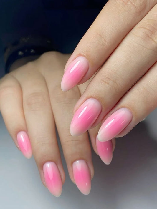 Pink aura nails