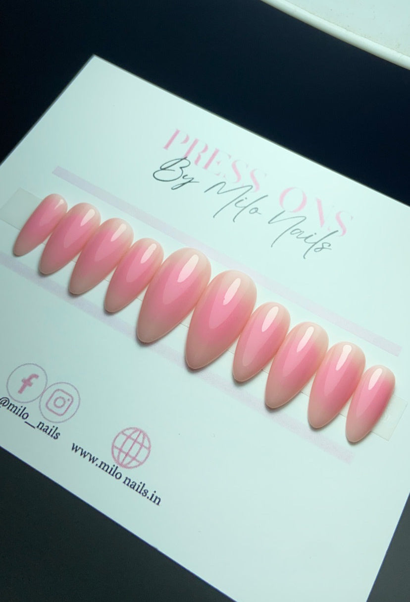 Pink aura nails