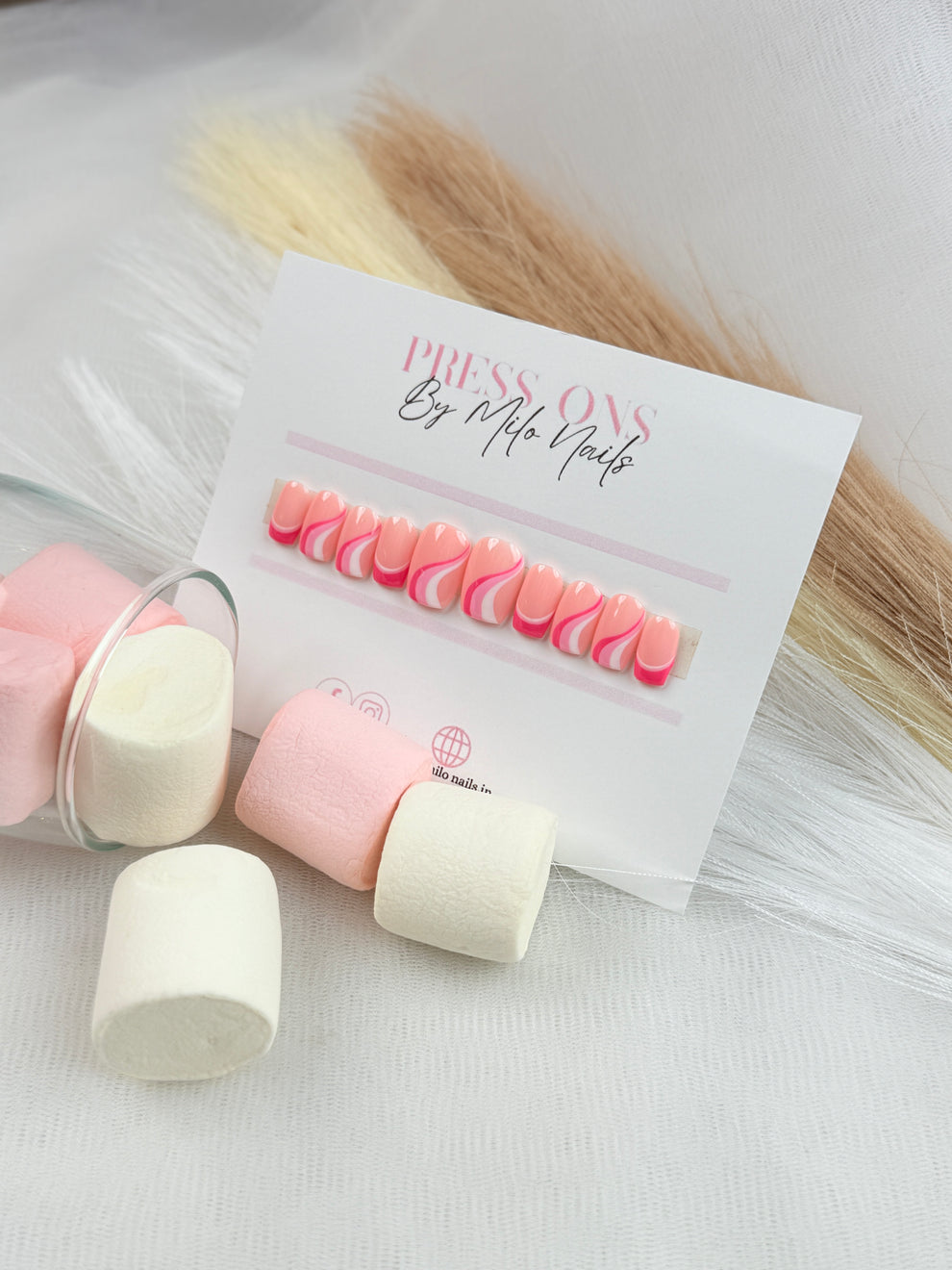 Pink swirls