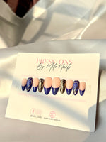 Purple aura metallic nails