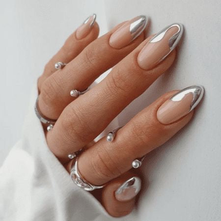 Silver metallic tips