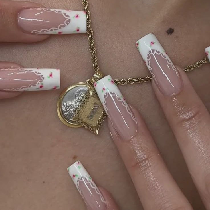 White boho nails
