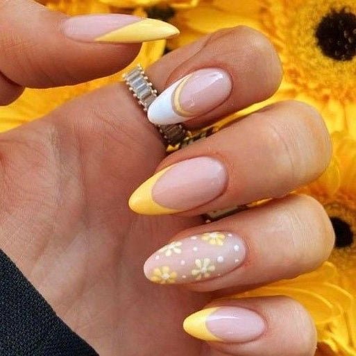 White fall nails