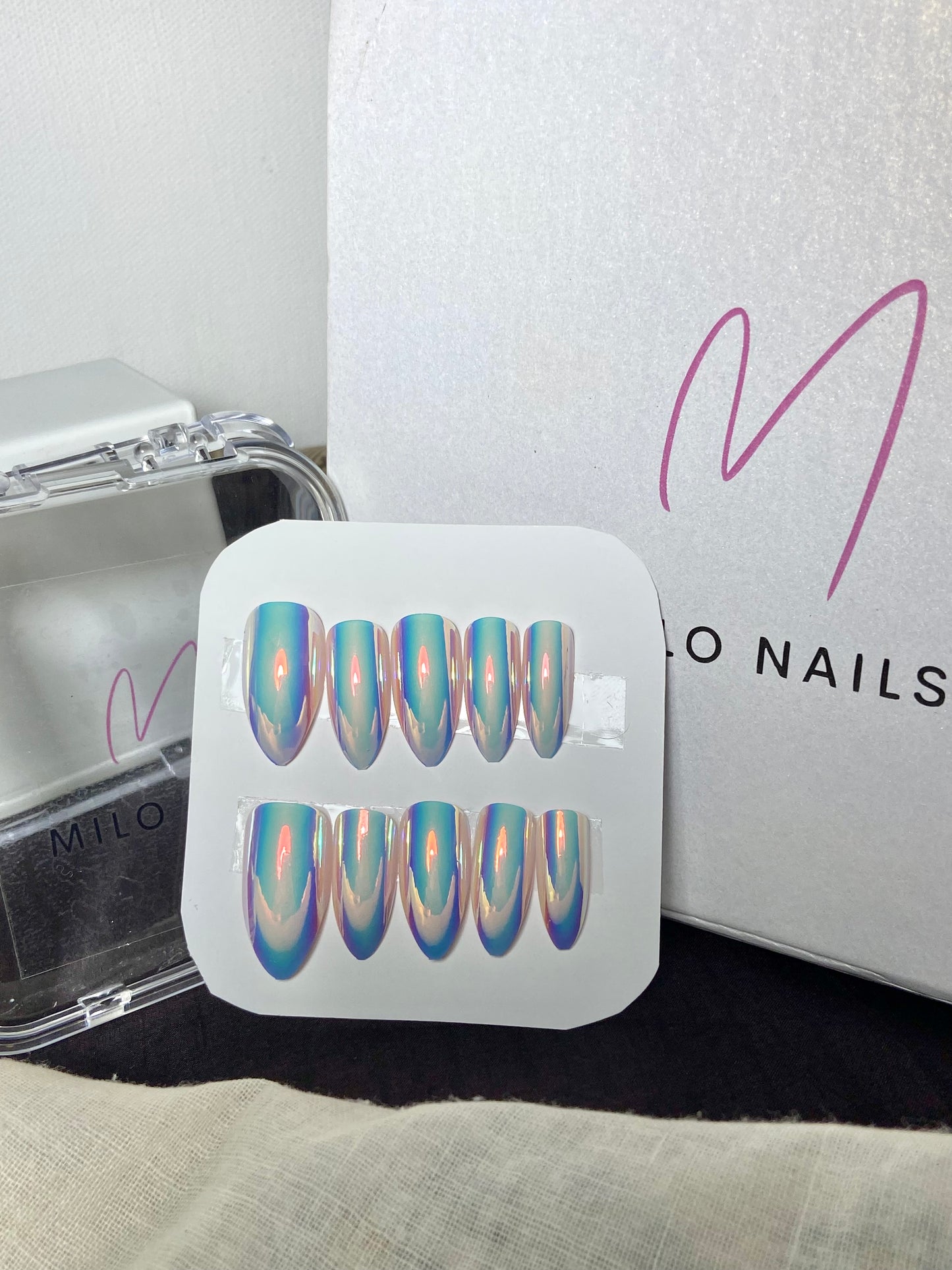 Chrome nails nails (24 pcs)