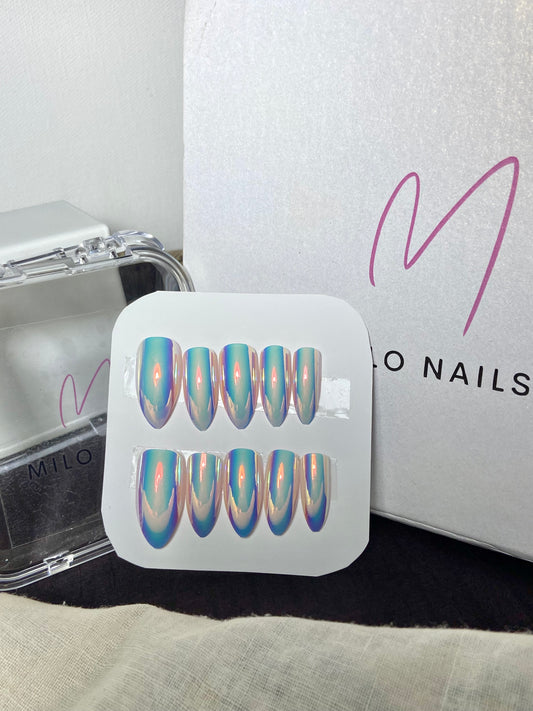 Chrome nails nails (24 pcs)