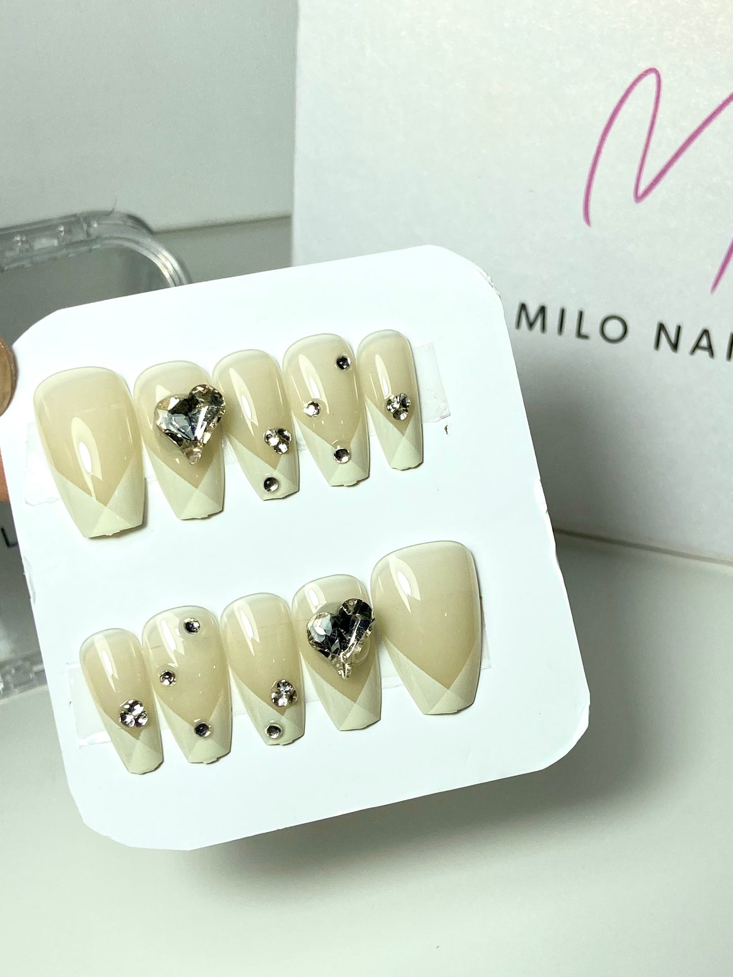 French studded nails (24pcs)