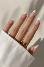 Classic french tips - Handmade Press Ons